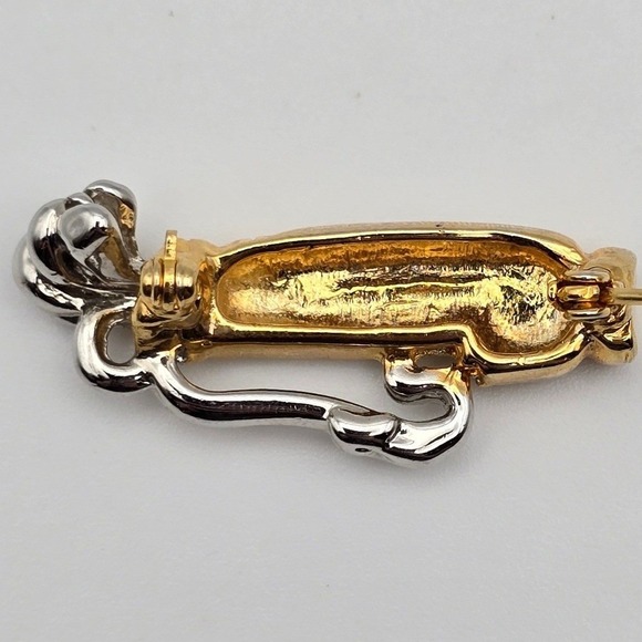Golf Bag & Clubs Brooch Pin Gold Silver Tone Sporty Novelty Country Club Gift - Picture 2 of 10